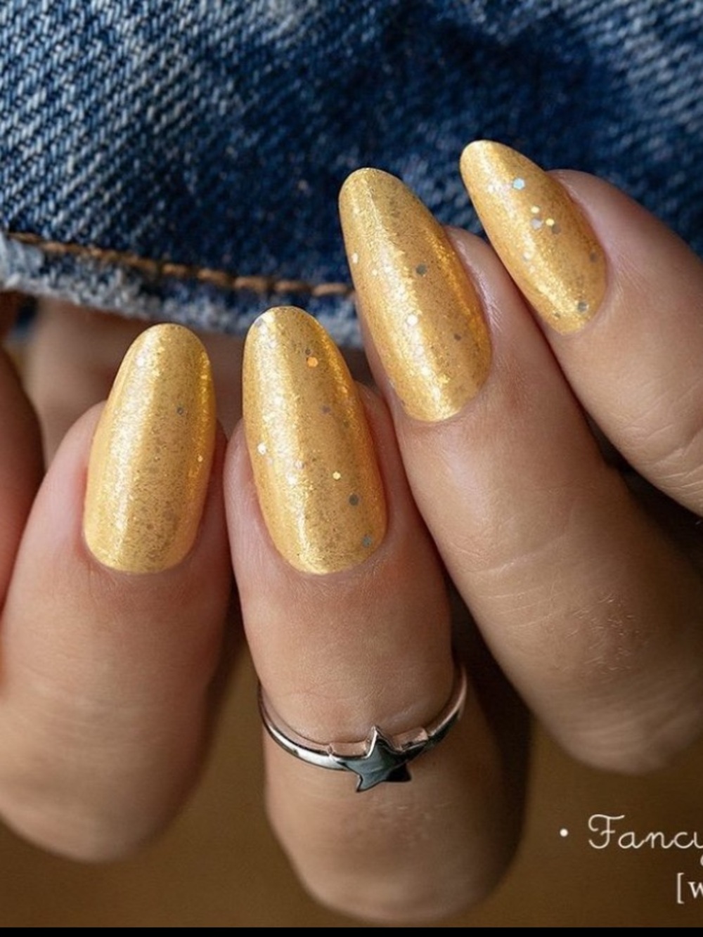 *Retired* Color Street: Mighty Heroes | Gold Yellow Glitter Summer Spring Party